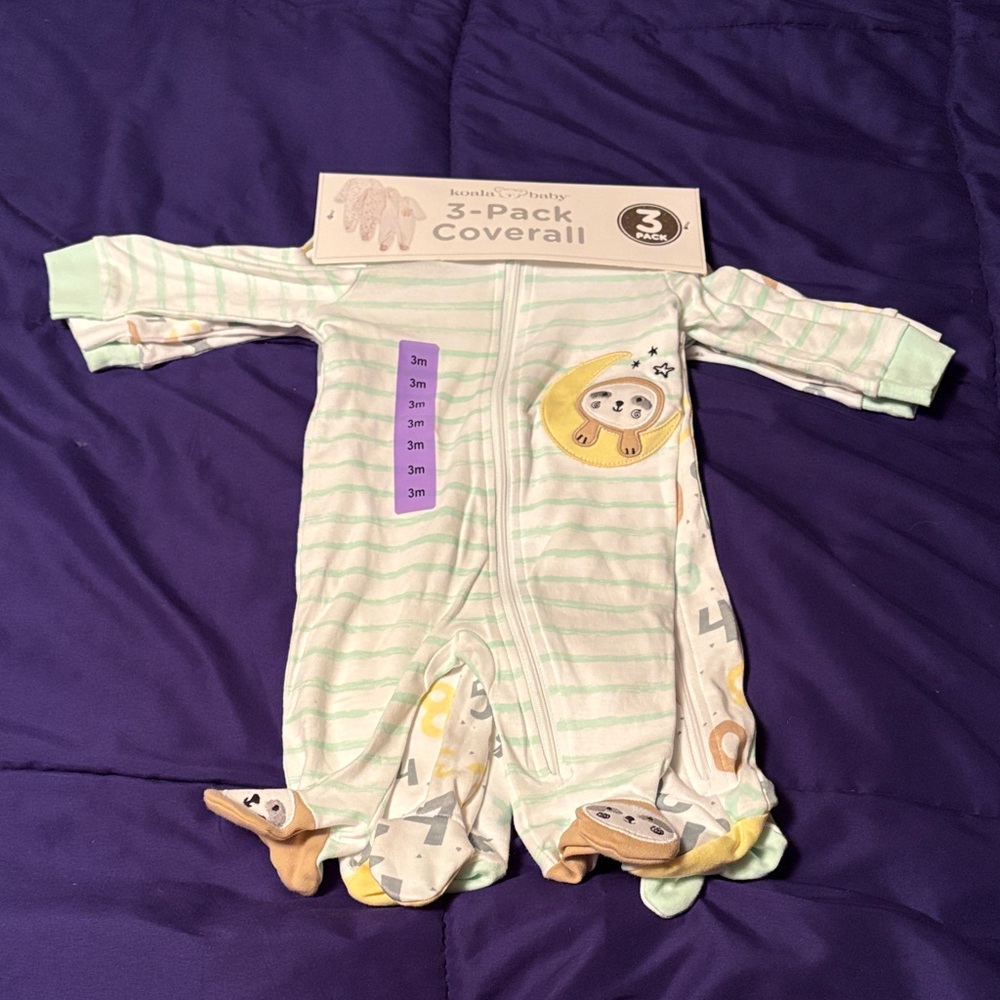 Koala Baby 3-Pack Coveralls for baby